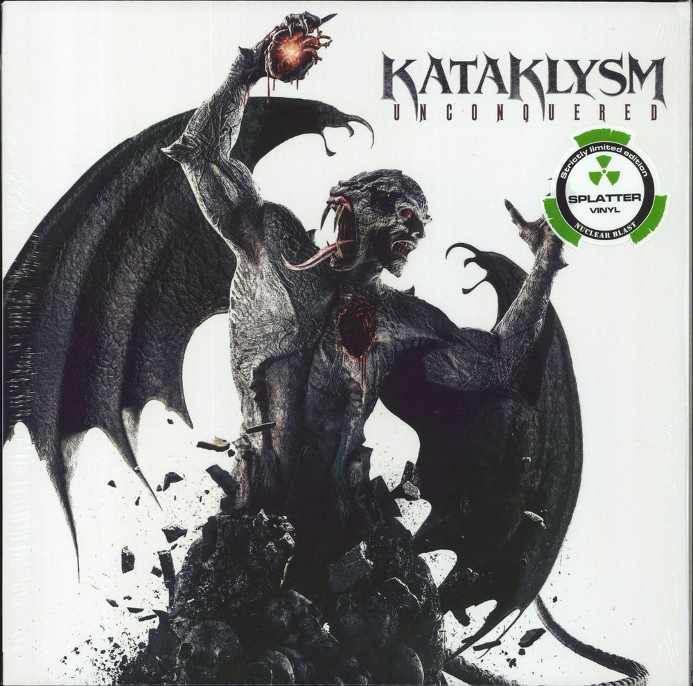 Kataklysm Unconquered - Shrink -  White Silver Splatter German vinyl LP album (LP record) 2736152901