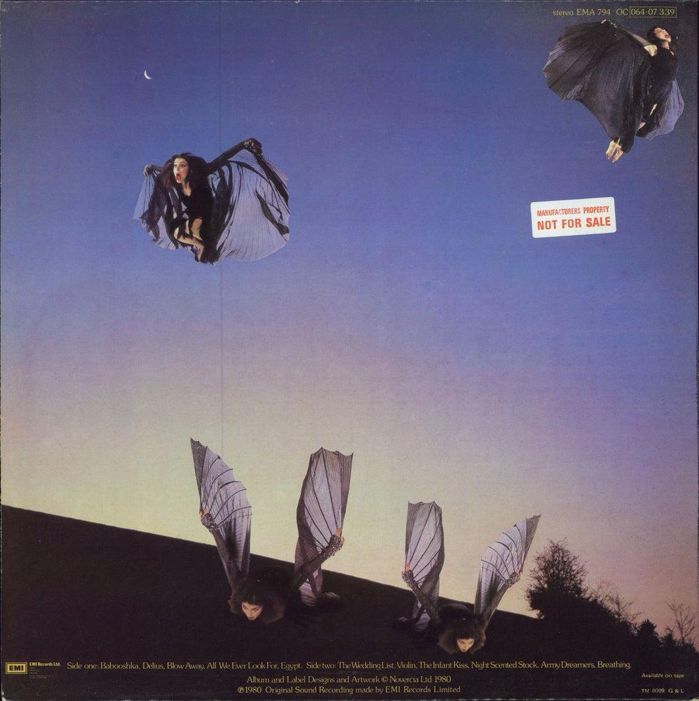 Kate Bush Never For Ever - 1st - Sample UK vinyl LP album (LP record)