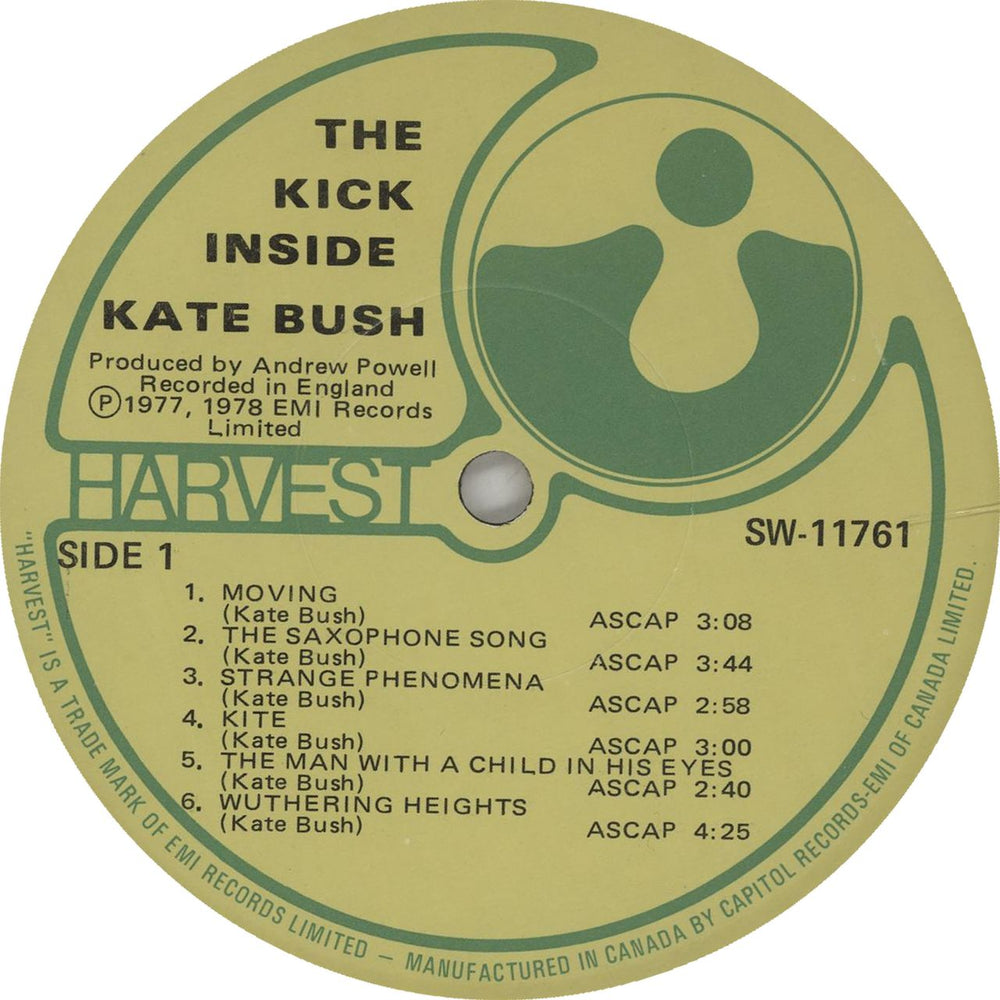 Kate Bush The Kick Inside - 1st Canadian vinyl LP album (LP record) BUSLPTH23628