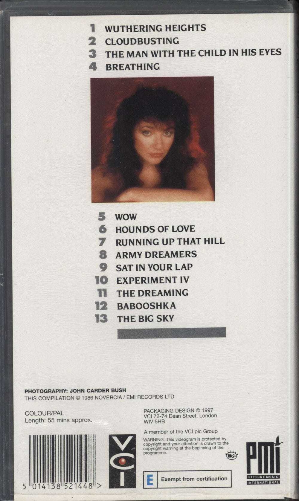 Kate Bush The Whole Story UK video (VHS or PAL or NTSC) 5014138521448