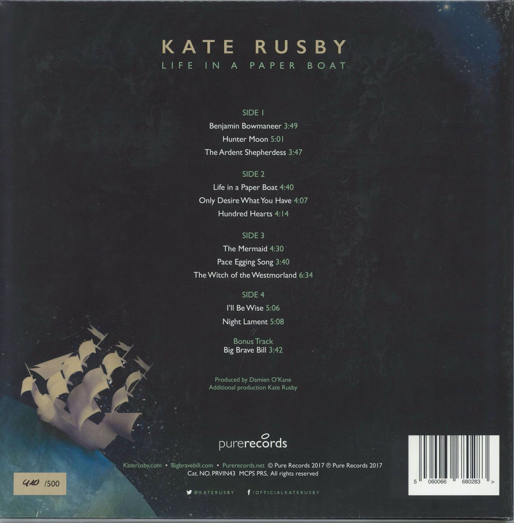 Kate Rusby Life In A Paper Boat - Numbered - Sealed UK 2-LP vinyl record set (Double LP Album) 5060066680283