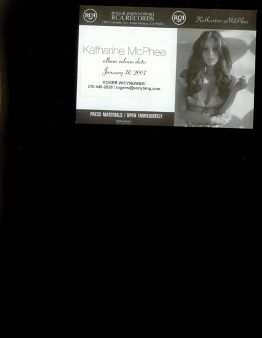 Katharine McPhee Katharine McPhee US Promo media press pack PRESS PACK