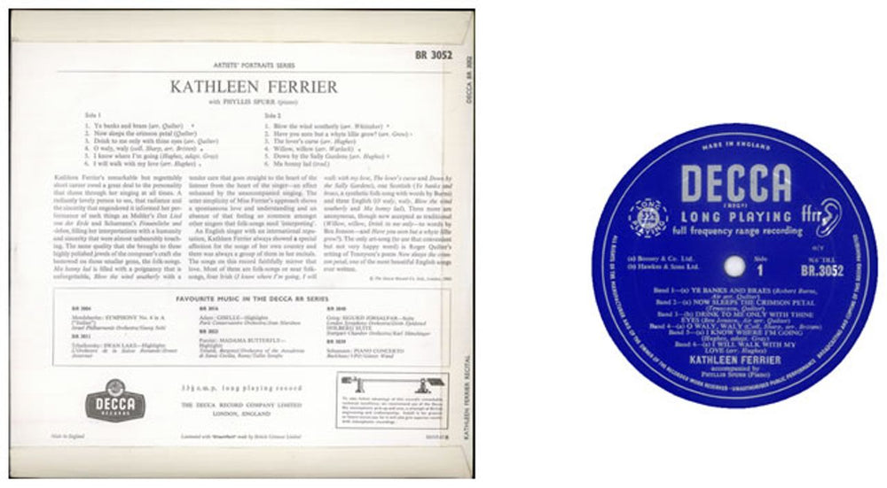 Kathleen Ferrier Recital - 3rd UK 10" vinyl single (10 inch record) KFE10RE530443