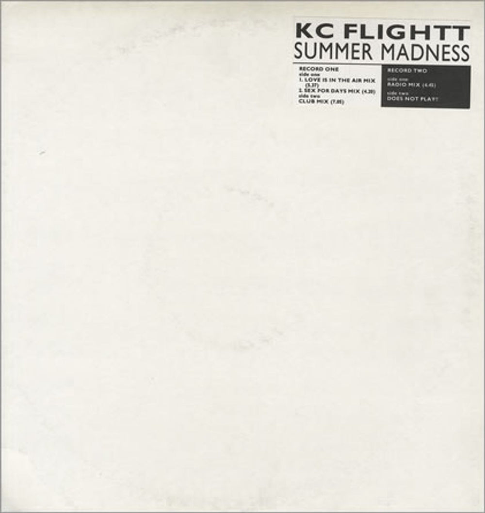 KC Flight Summer Madness UK Promo 12" vinyl single (12 inch record / Maxi-single) PT49336DJ/KCFT1