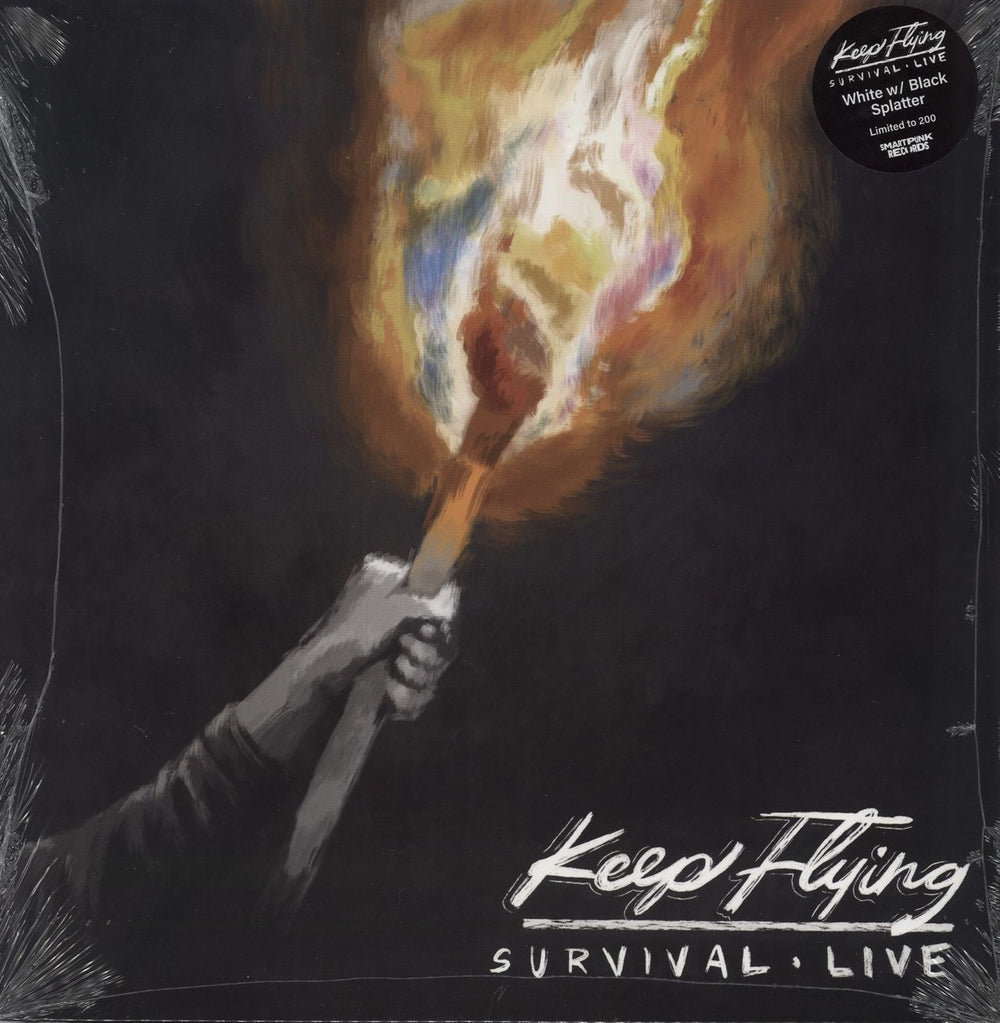 Keep Flying Survival - Live - White & Black Splattered Vinyl - Sealed US vinyl LP album (LP record) SPREC1083