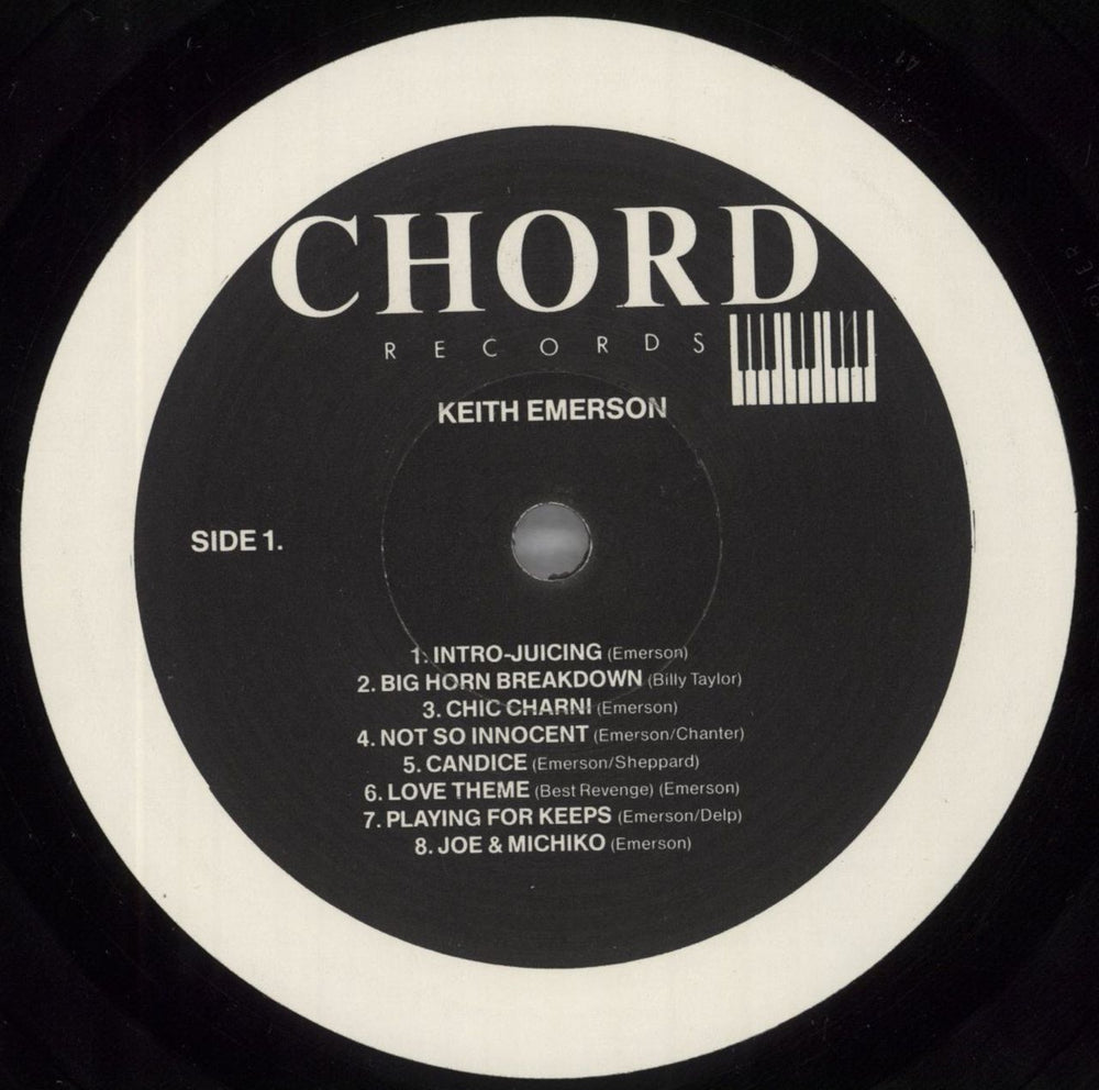 Keith Emerson Chord Sampler UK vinyl LP album (LP record) KEMLPCH823372