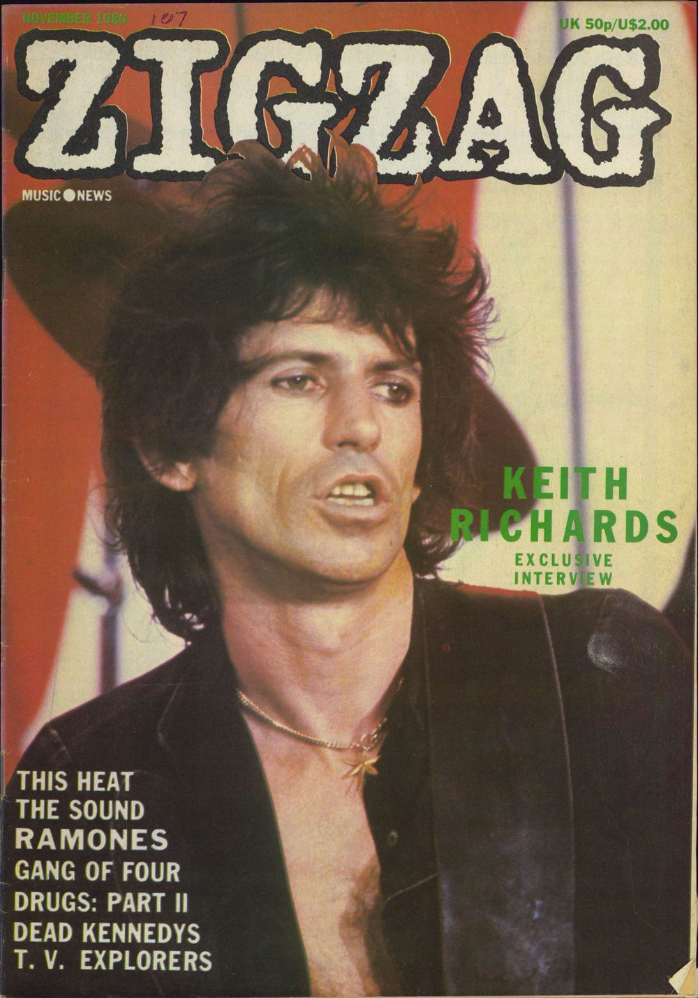 Keith Richards Zig Zag Magazine No. 107 UK magazine #107