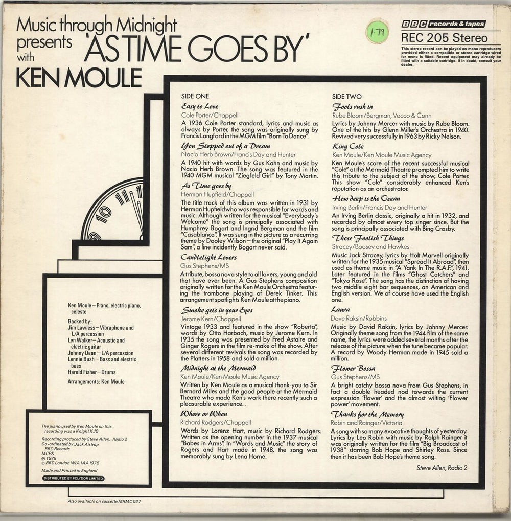 Ken Moule As Time Goes By UK vinyl LP album (LP record)