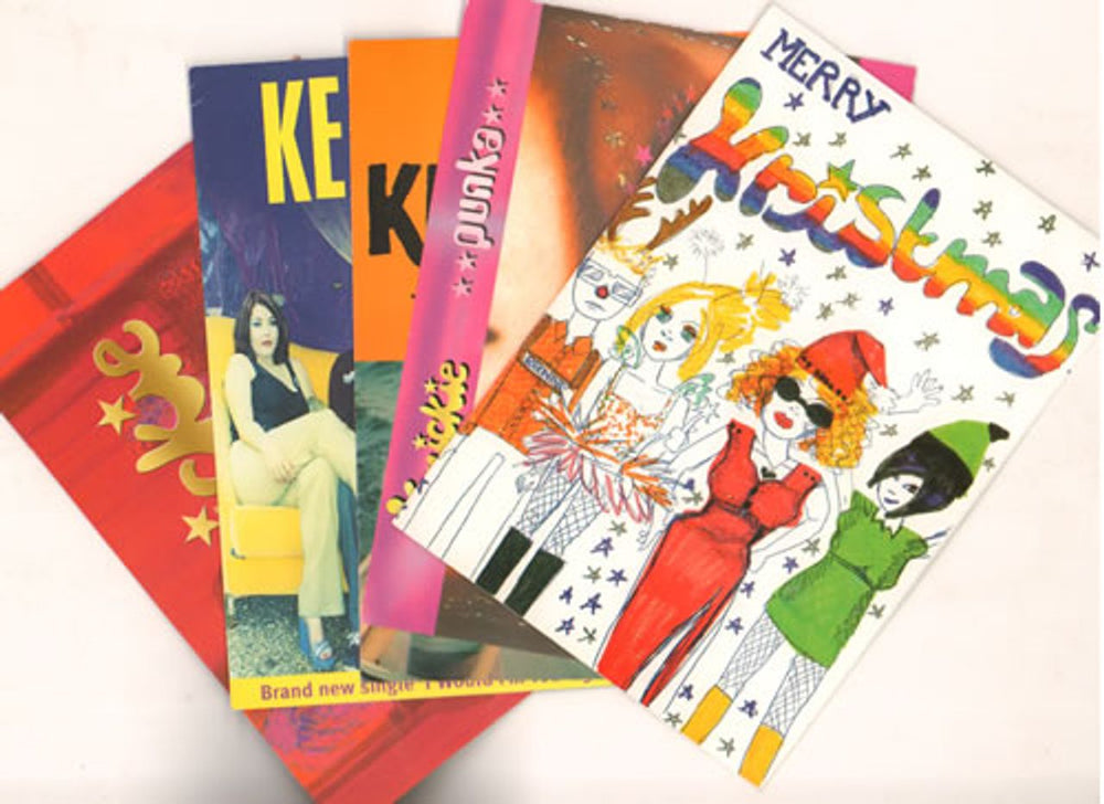 Kenickie Quantity of Five Newsletters, Mailshot Postcard and Christmas Card UK memorabilia MEMORABILIA