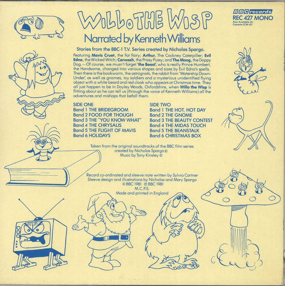 Kenneth Williams Willo The Wisp UK vinyl LP album (LP record)