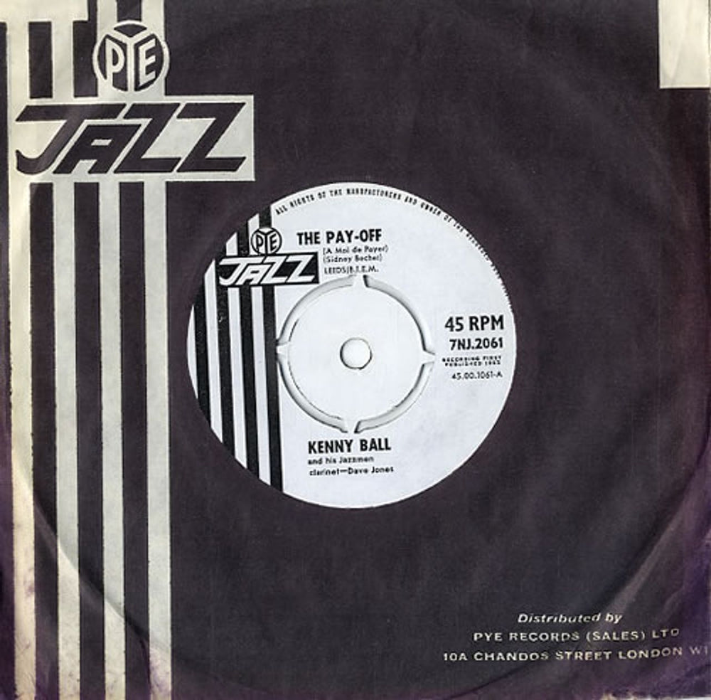 Kenny Ball The Pay-Off UK 7" vinyl single (7 inch record / 45) 7NJ.2061