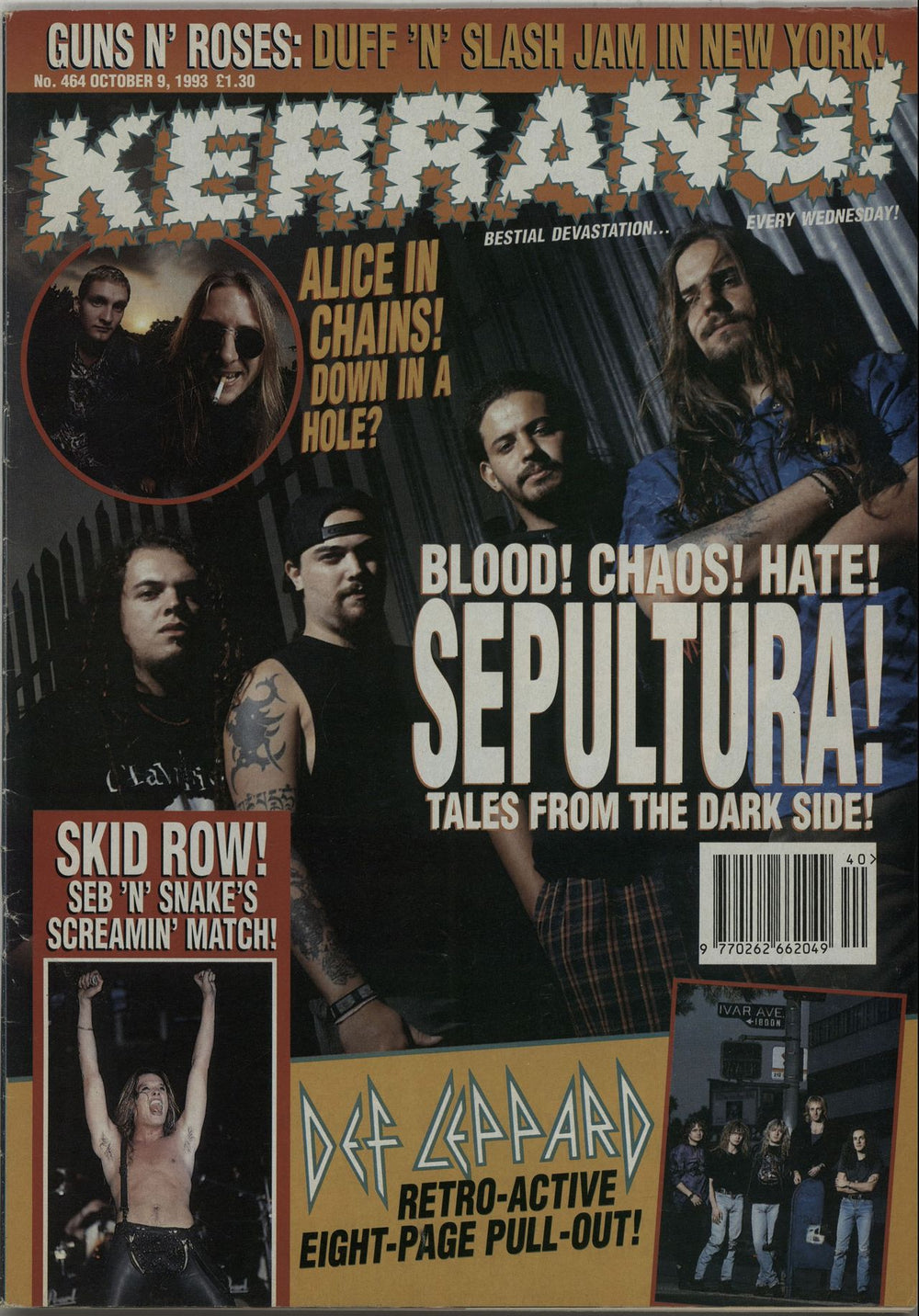 Kerrang! Magazine Kerrang! Magazine - Oct 93 UK magazine 464