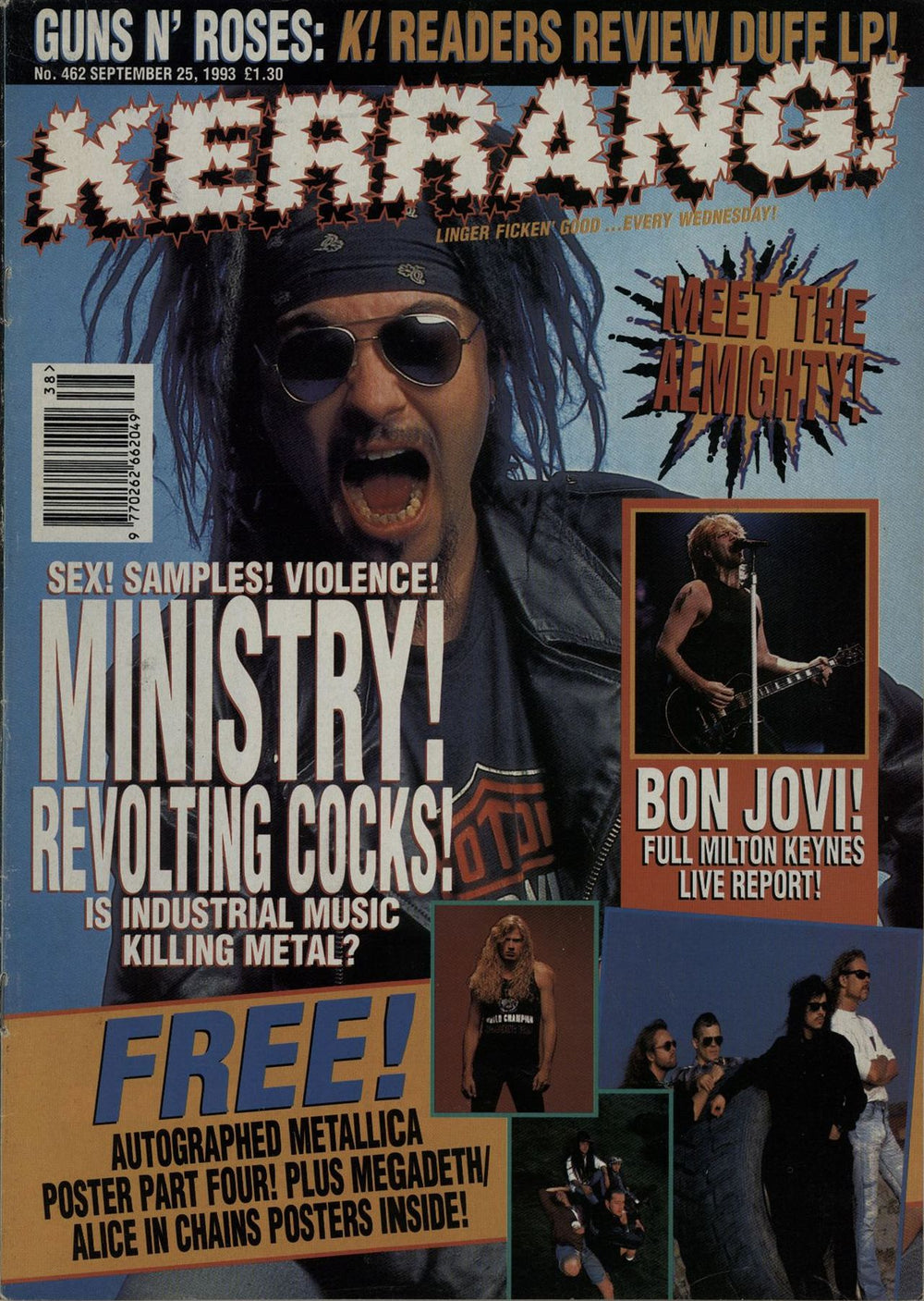 Kerrang! Magazine Kerrang! Magazine - Sep 93 UK magazine 462