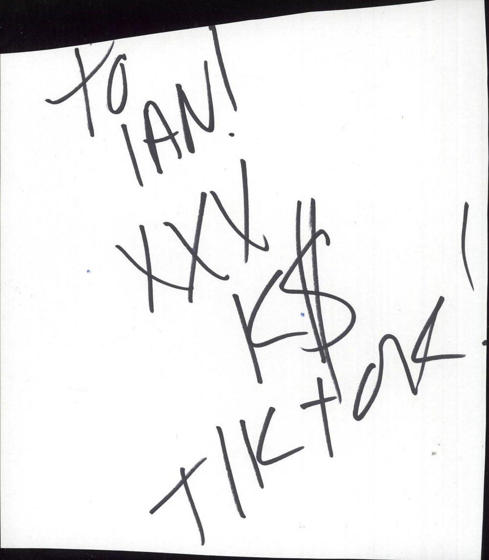 Kesha Autograph UK memorabilia AUTOGRAPH