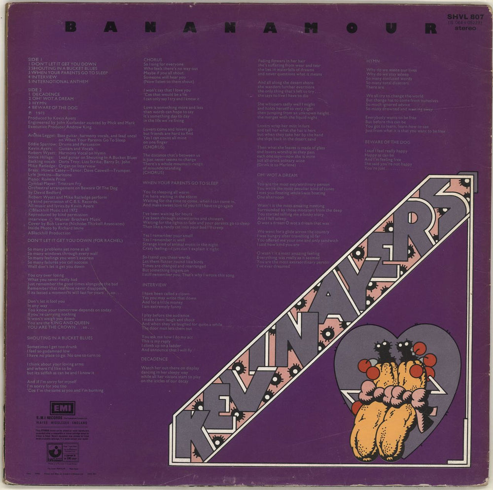 Kevin Ayers Bananamour - 1st - Sample UK vinyl LP album (LP record) AYRLPBA699710