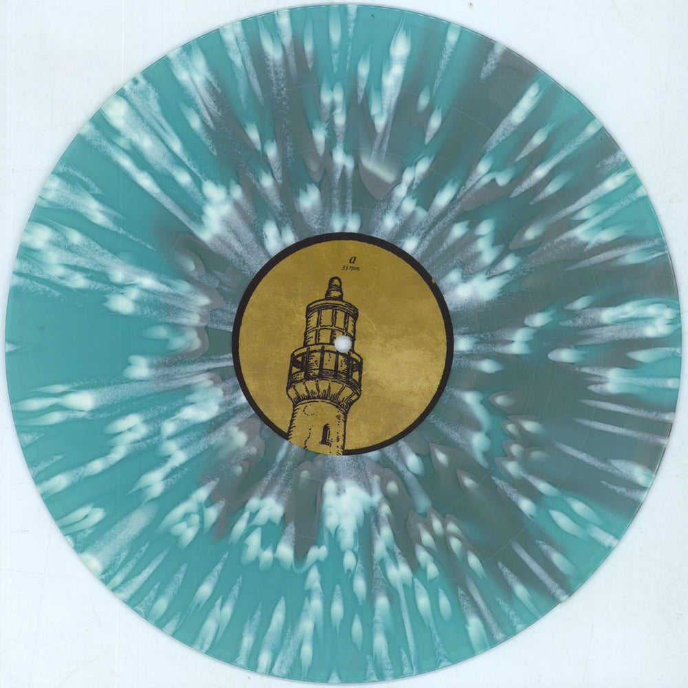 Khemmis Hunted - Silver Inside Electric Blue w/ White Splatter US vinyl LP album (LP record) 18LLPHU816470