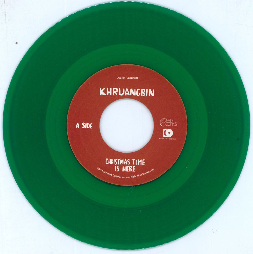 Khruangbin Christmas Time Is Here - Green Vinyl US 7" vinyl single (7 inch record / 45) 03W07CH800925