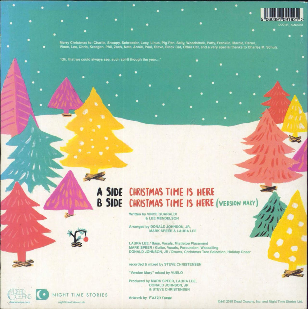 Khruangbin Christmas Time Is Here - Green Vinyl US 7" vinyl single (7 inch record / 45) 5060391091921