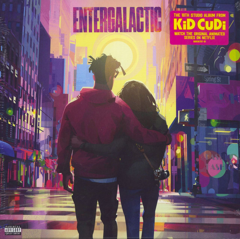 Kid Cudi Entergalactic - Yellow Vinyl - Sealed US vinyl LP album (LP record) B0036709-01