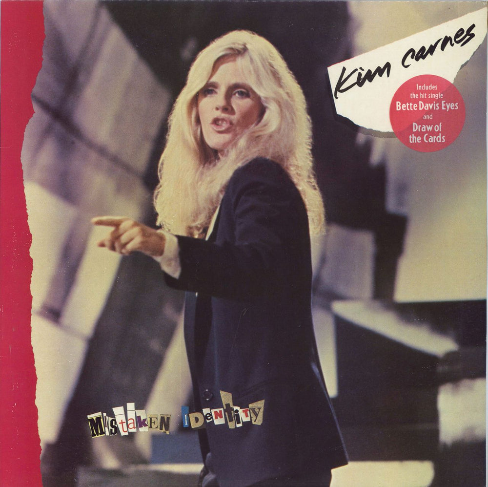 Kim Carnes Mistaken Identity - Hype Stickered Sleeve UK vinyl LP album (LP record) AML3018