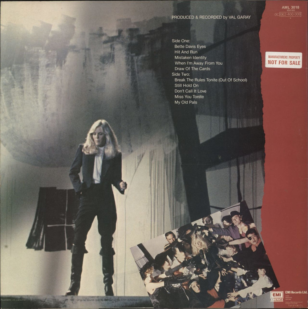 Kim Carnes Mistaken Identity UK vinyl LP album (LP record)