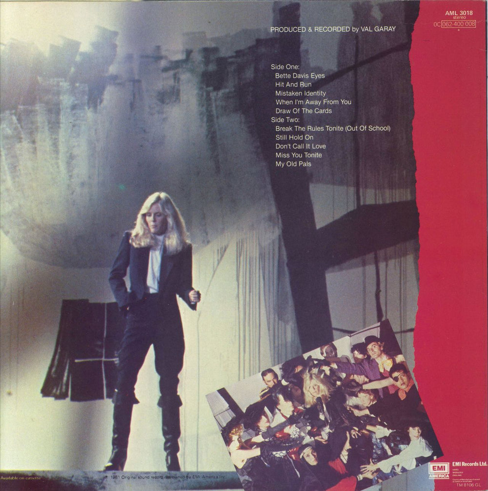 Kim Carnes Mistaken Identity UK vinyl LP album (LP record)