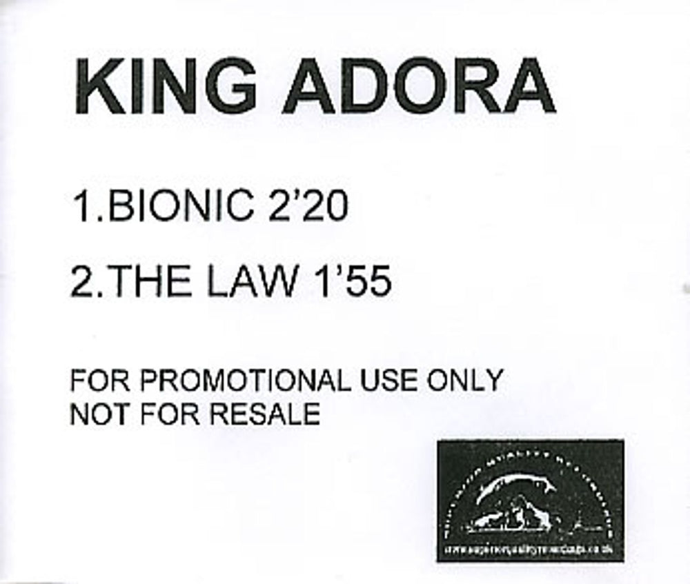 King Adora Bionic/The Law UK Promo CD-R acetate CD-R ACETATE