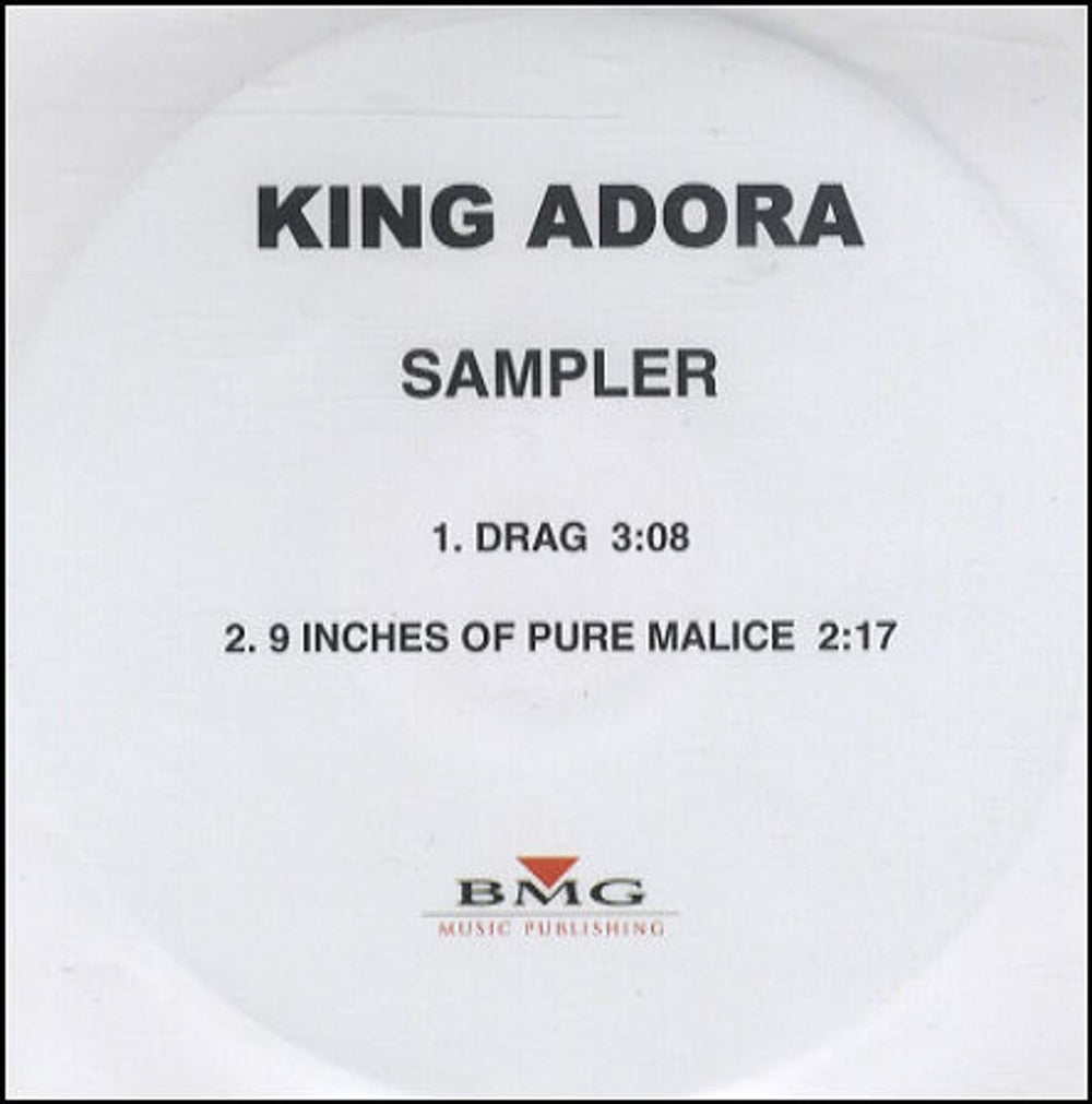 King Adora Sampler - 2 tracks UK Promo CD-R acetate CD-R ACETATE