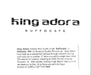 King Adora Suffocate UK Promo CD single (CD5 / 5") KING4