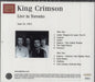 King Crimson Live In Toronto (June 24, 1974) UK 2 CD album set (Double CD)