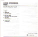 King Crimson Red Japanese CD album (CDLP)