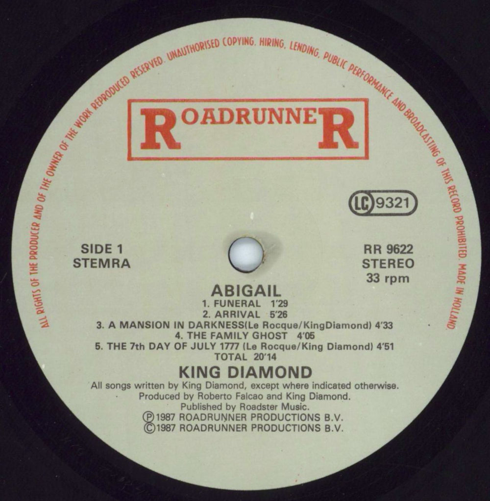 King Diamond Abigail - Shrink Dutch vinyl LP album (LP record) KDILPAB812343