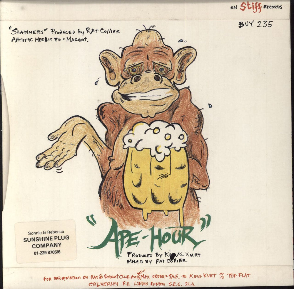 King Kurt Slammers - EX UK 7" vinyl single (7 inch record / 45)