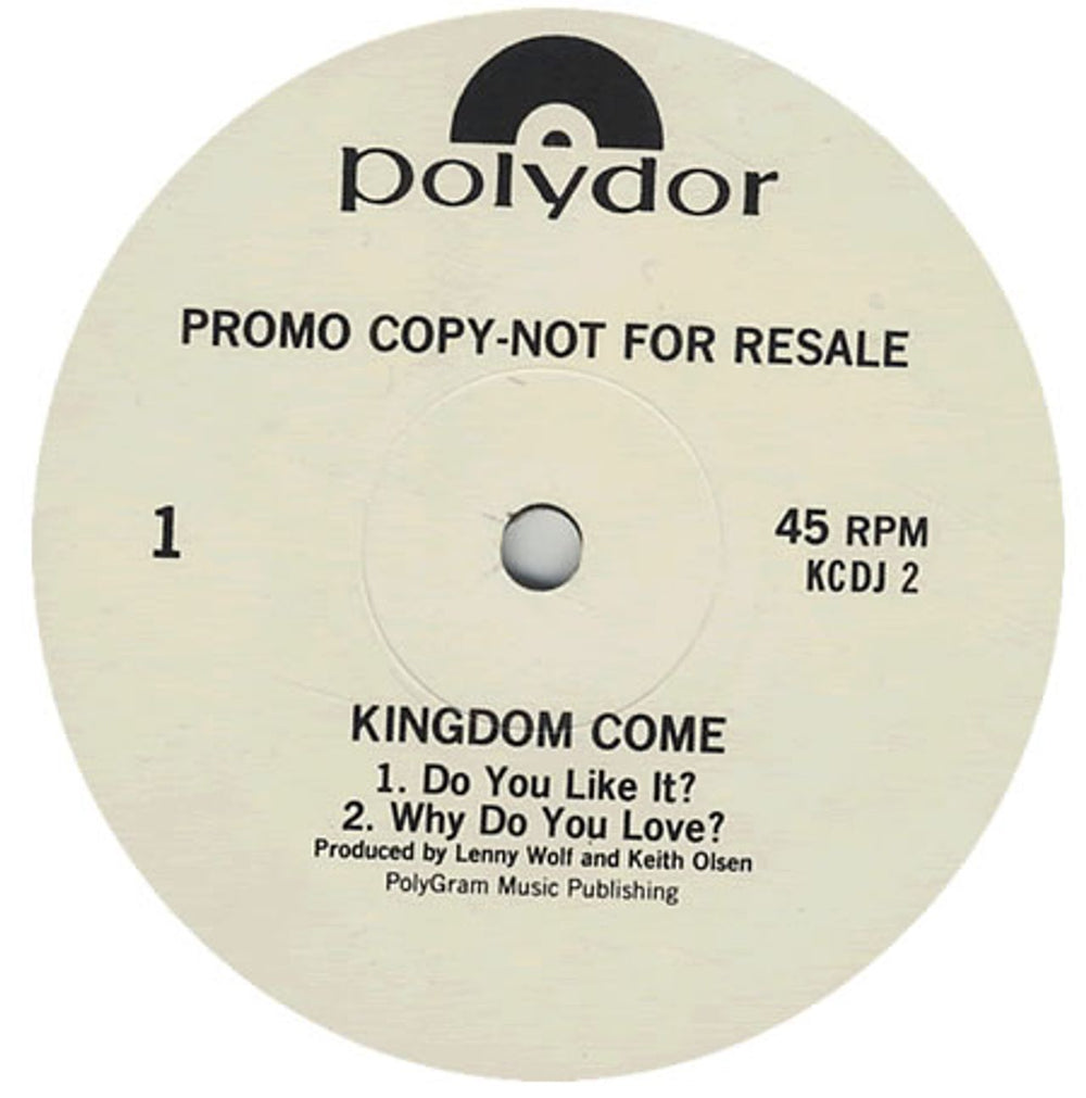 Kingdom Come (80s) Do You Like It UK Promo 12" vinyl single (12 inch record / Maxi-single) KCDJ2