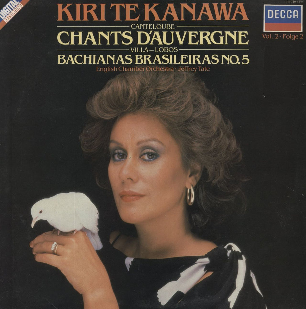 Kiri Te Kanawa Chants D'Auvergne / Bachianas Brasileiras No. 5 UK vinyl LP album (LP record) 411730-1