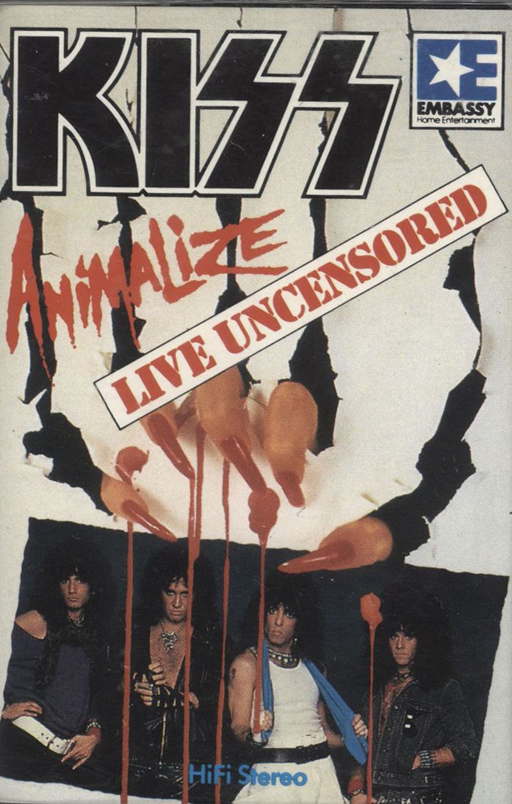 Kiss Animalize - Live Uncensored Video 8 Cassette UK video-8 5606