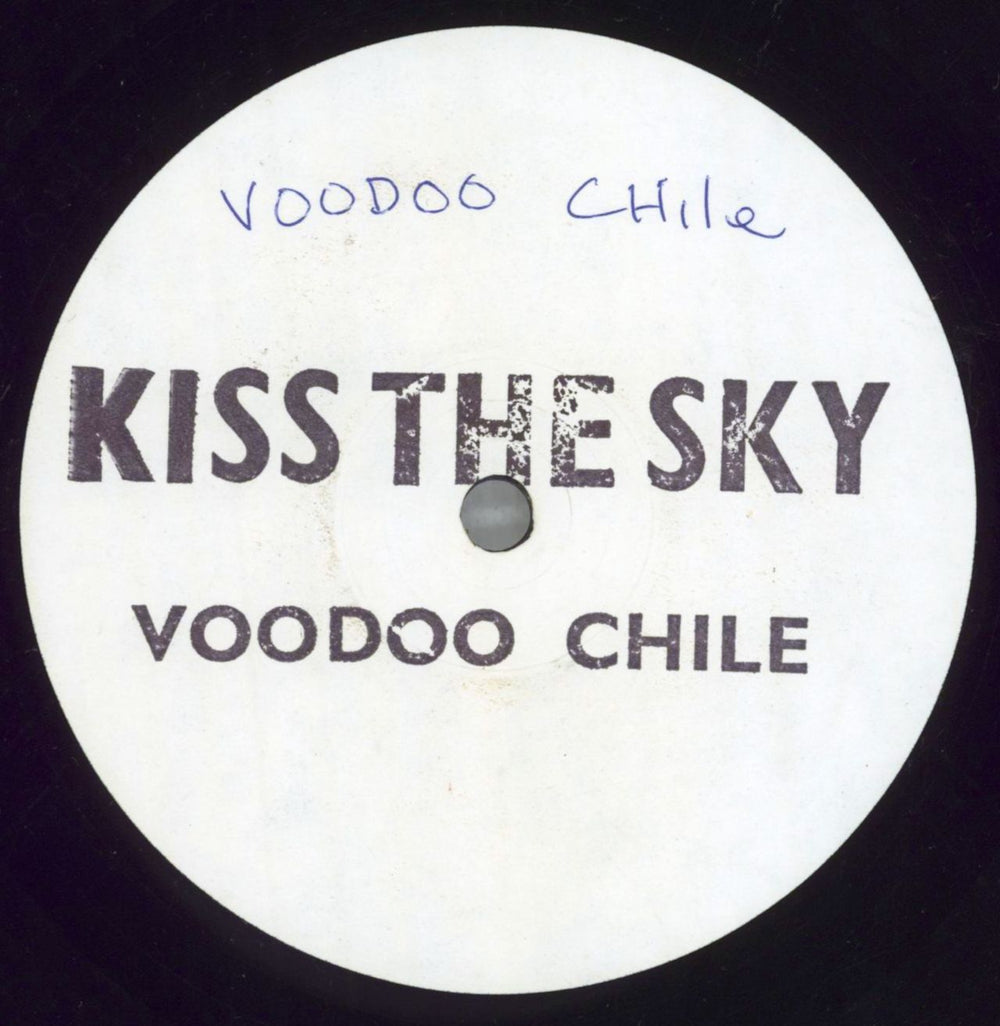 Kiss The Sky Voodoo Chile - White Label Promo UK 12" vinyl single (12 inch record / Maxi-single) PAULX92