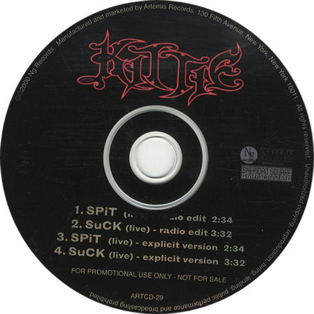 Kittie Spit US Promo CD single (CD5 / 5") ARTCD-29