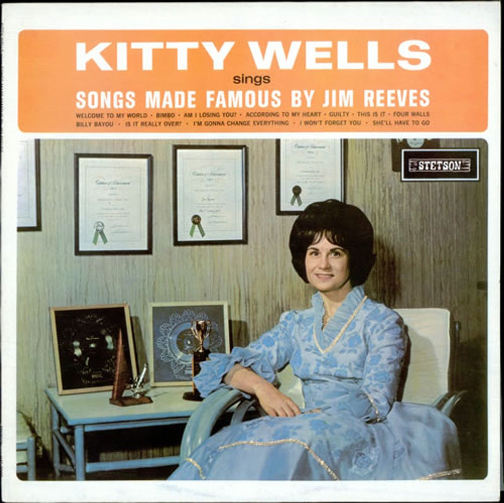 Kitty Wells Sings Songs Made Famous by Jim Reeves UK vinyl LP album (LP record) HAT3009