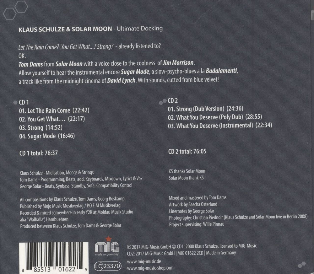 Klaus Schulze Ultimate Docking German 2 CD album set (Double CD) 885513016225