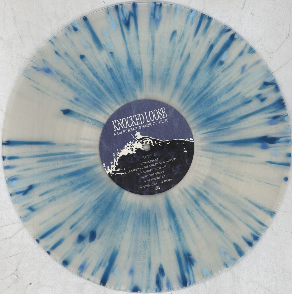 Knocked Loose A Different Shade Of Blue - Milky Clear With Tri-Blue Splatter Vinyl US vinyl LP album (LP record) 4YOLPAD824506