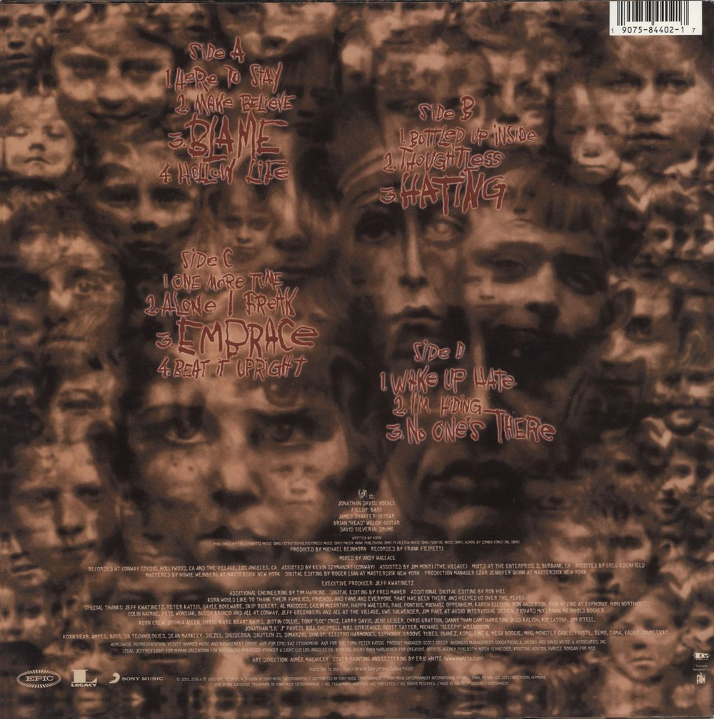 Korn Untouchables UK 2-LP vinyl record set (Double LP Album) 190758440217