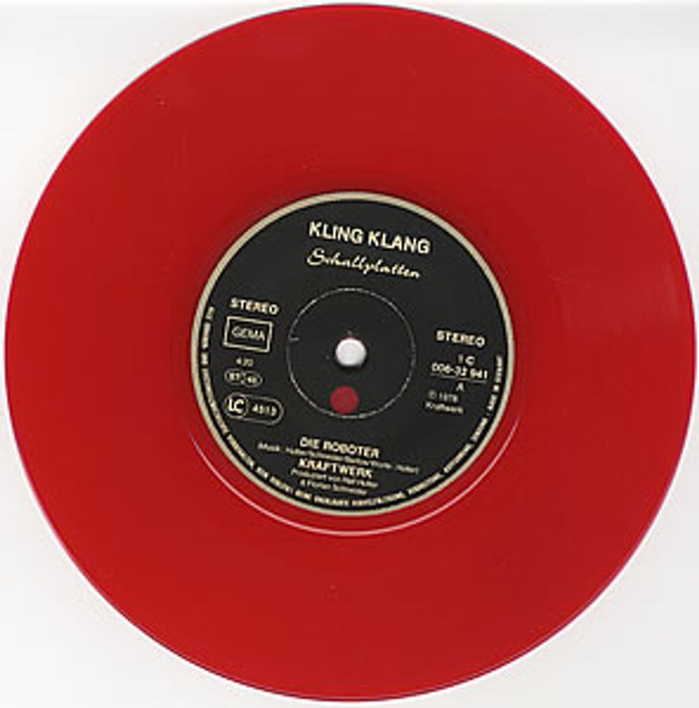 Kraftwerk Die Roboter - red vinyl German 7" vinyl single (7 inch record / 45) KRA07DI155775