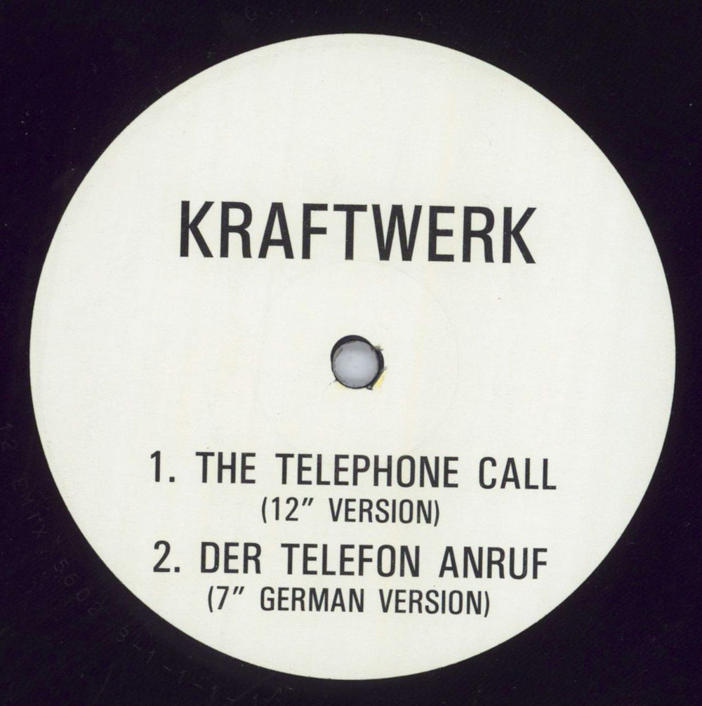 Kraftwerk House Phone UK 12" vinyl single (12 inch record / Maxi-single)