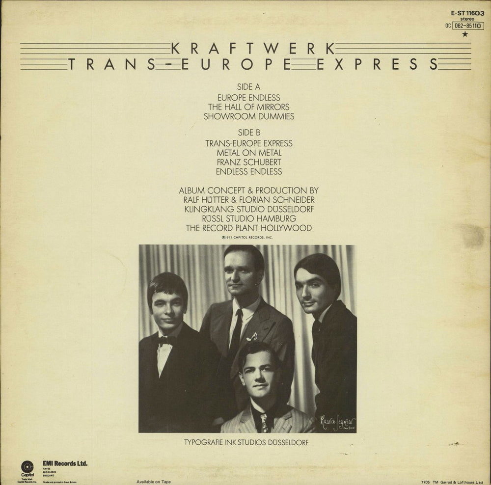 Kraftwerk Trans-Europe Express - 1st + Inner - VG UK vinyl LP album (LP record)