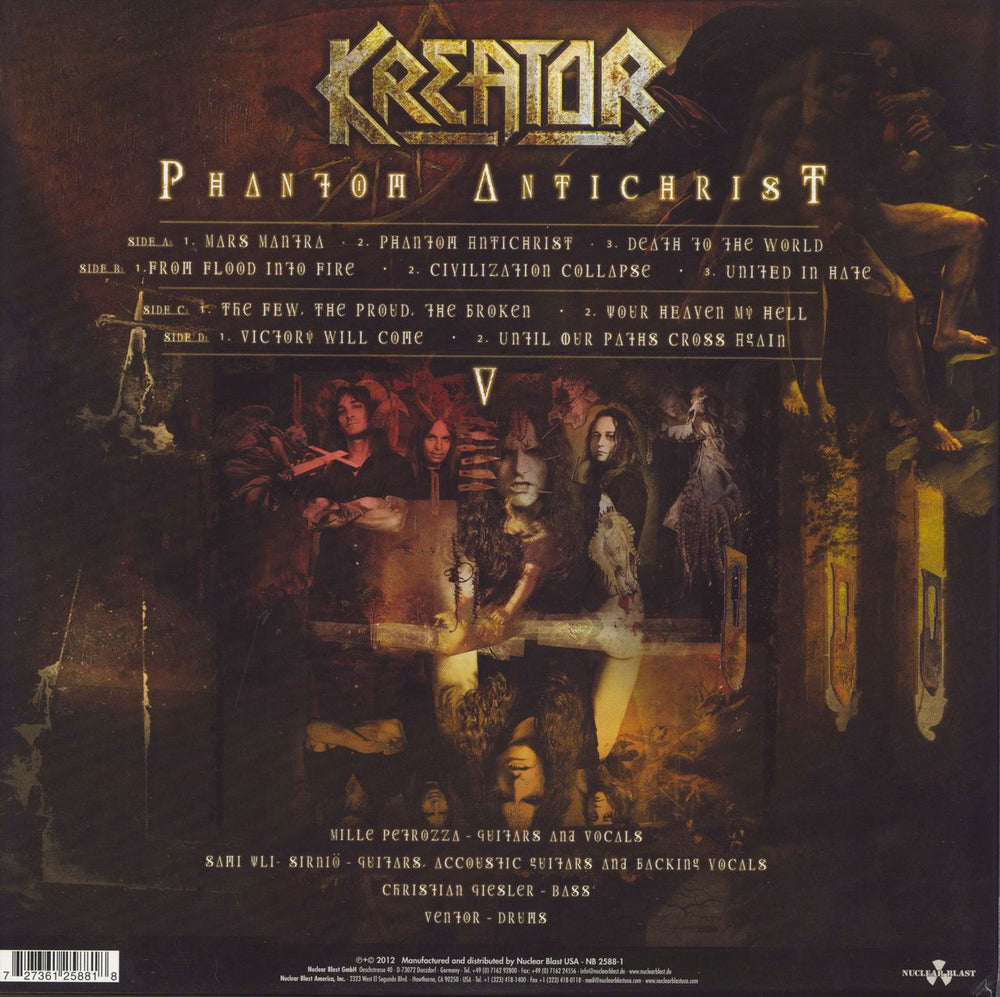 Kreator Phantom Antichrist - Splatter Vinyl US 2-LP vinyl record set (Double LP Album)