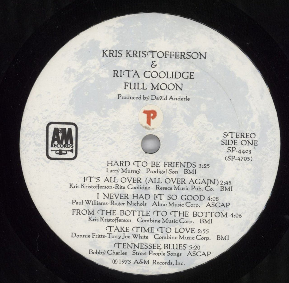 Kris Kristofferson Full Moon US vinyl LP album (LP record) KRSLPFU820009