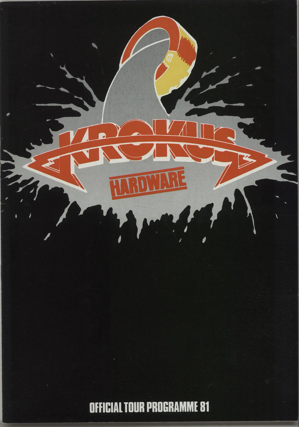 Krokus Hardware Tour 81 - EX UK tour programme PROGRAMME