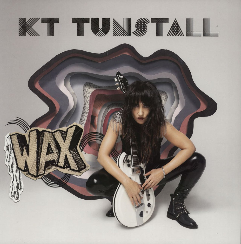 KT Tunstall Wax - Pink Vinyl UK vinyl LP album (LP record) V3211