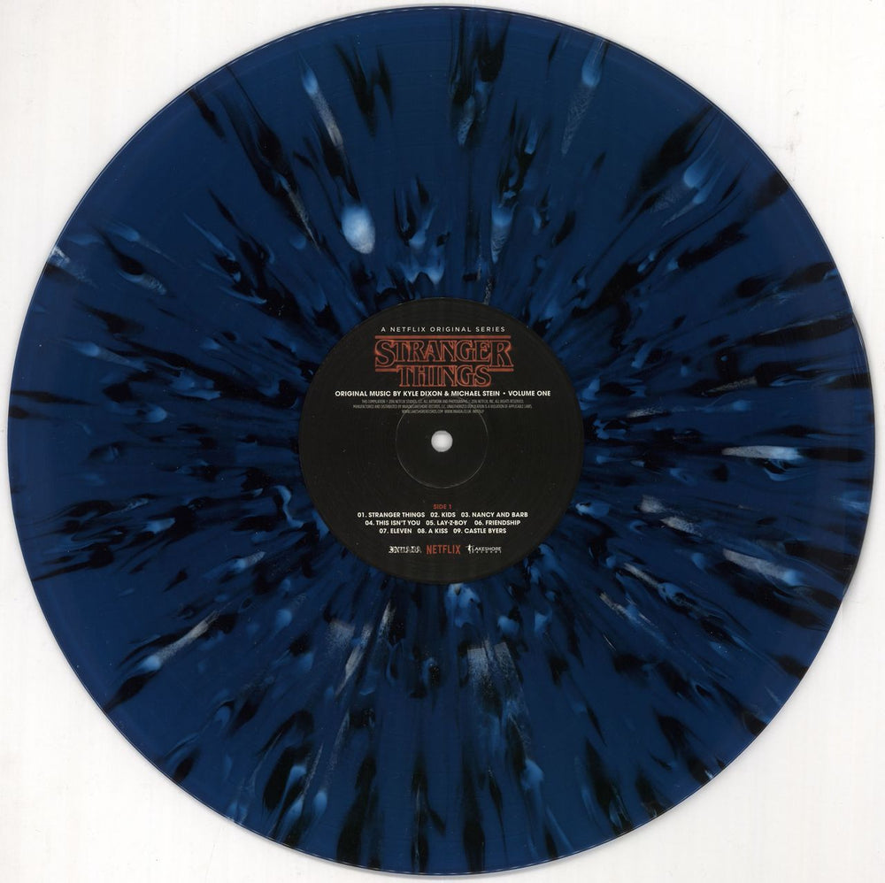 Kyle Dixon & Michael Stein Stranger Things: Volume One - Aquamarine with White & Black Splatter Vinyl UK 2-LP vinyl record set (Double LP Album) O1L2LST722262